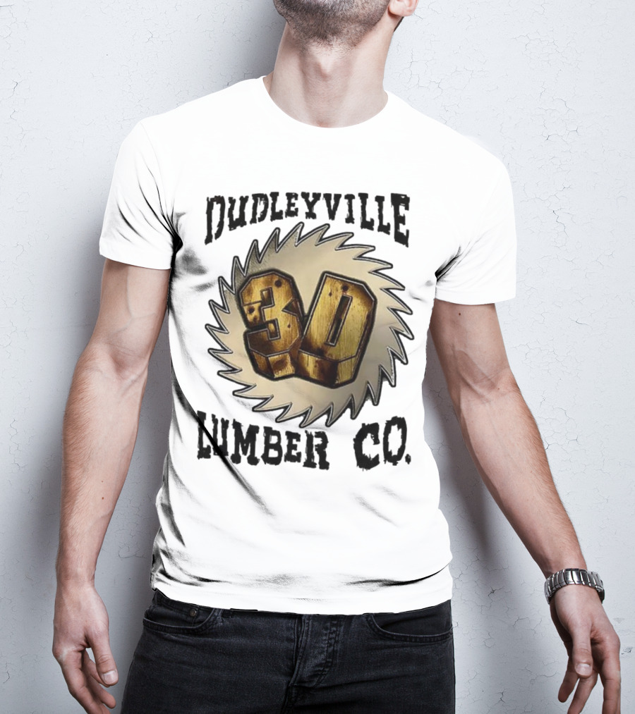 Dudleyville 3D Lumber Co Saw Blade Logo T-Shirt