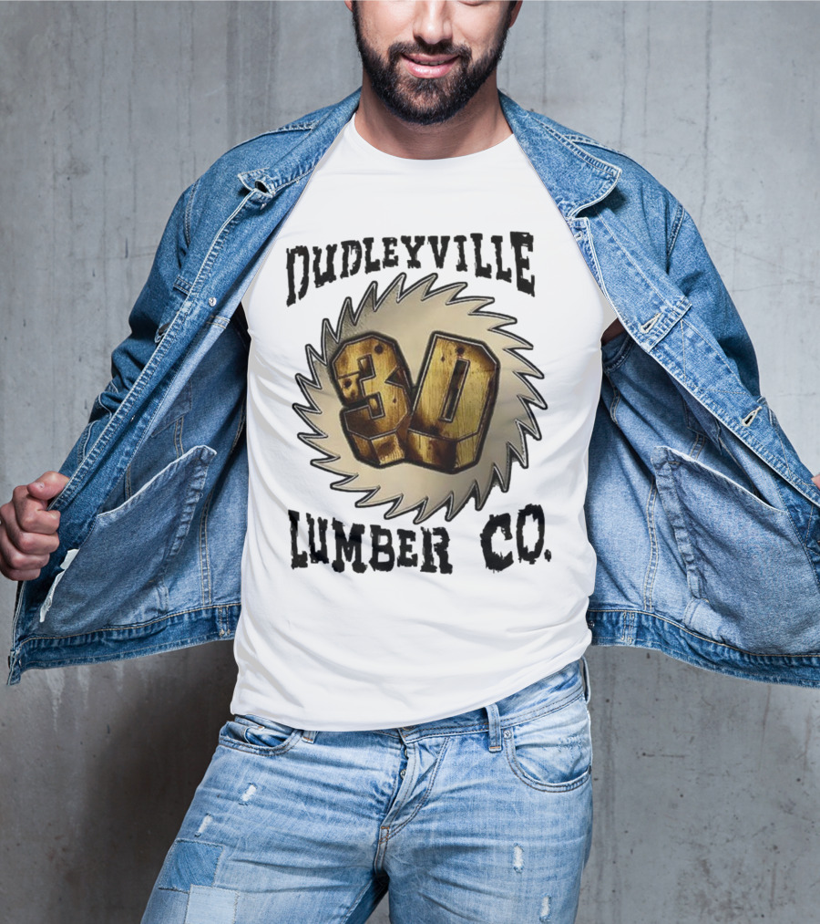 Dudleyville 3D Lumber Co Saw Blade Logo T-Shirt