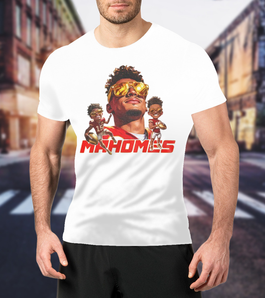 Patrick Mahomes Kansas City Chiefs Football Player Caricature Mahomes 2025 T-Shirt
