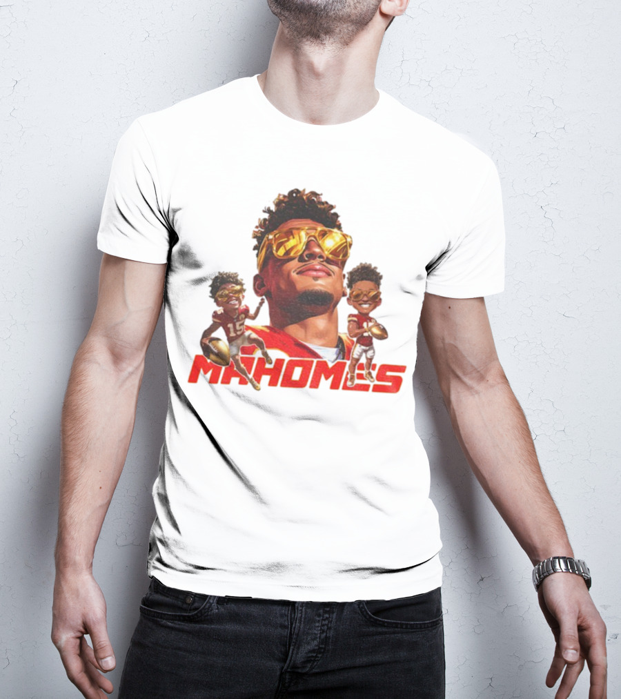 Patrick Mahomes Kansas City Chiefs Football Player Caricature Mahomes 2025 T-Shirt