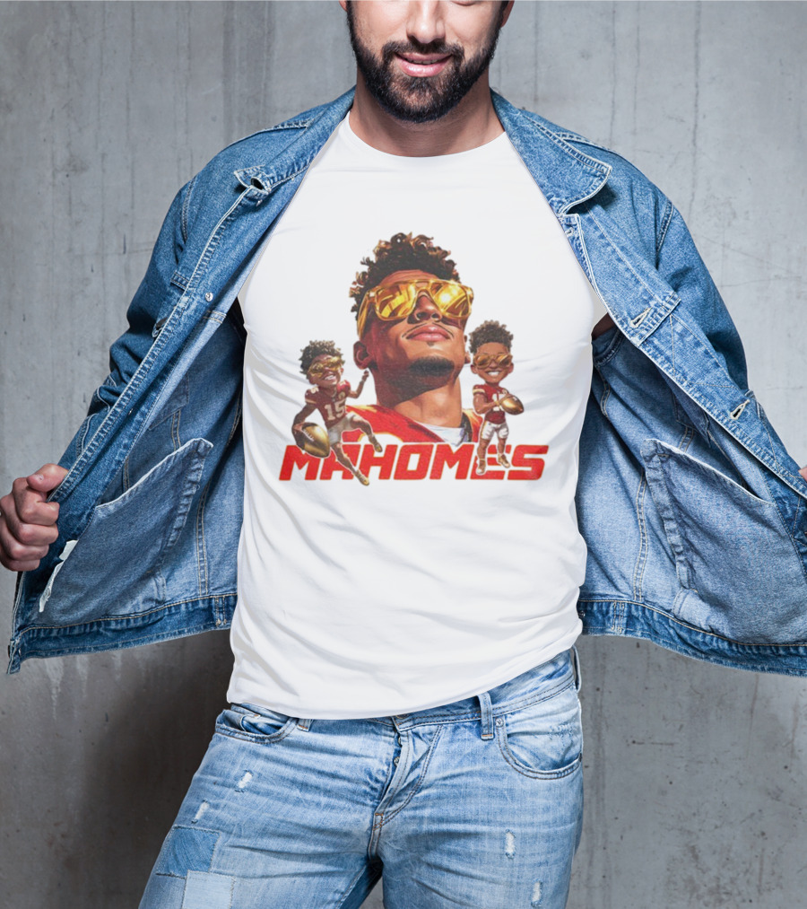 Patrick Mahomes Kansas City Chiefs Football Player Caricature Mahomes 2025 T-Shirt