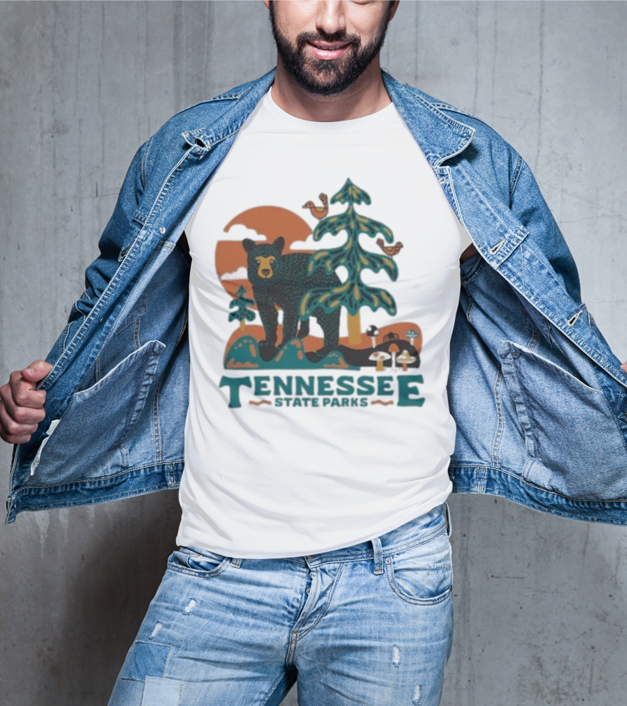 Tennessee State Parks Bear Nature Scene And Forest Wildlife T-Shirt