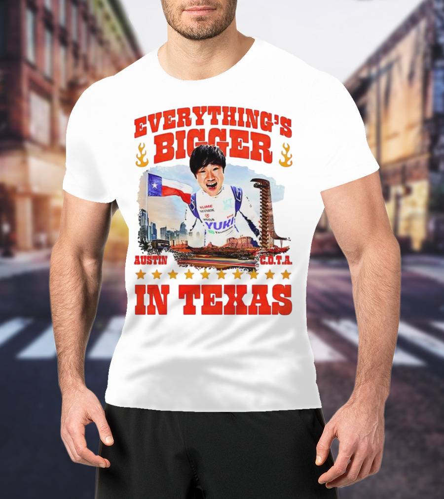 Tsunoda Yuki Everything's Bigger Austin COTA Texas T-Shirt