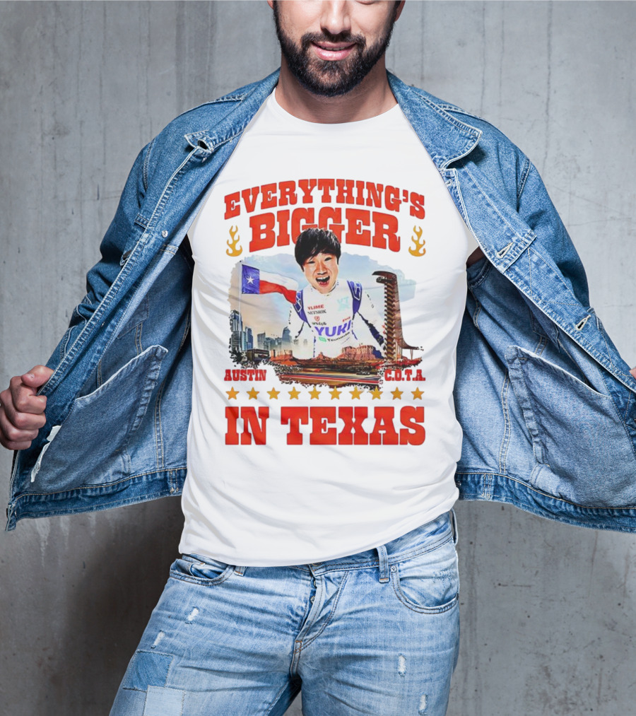 Tsunoda Yuki Everything's Bigger Austin COTA Texas T-Shirt