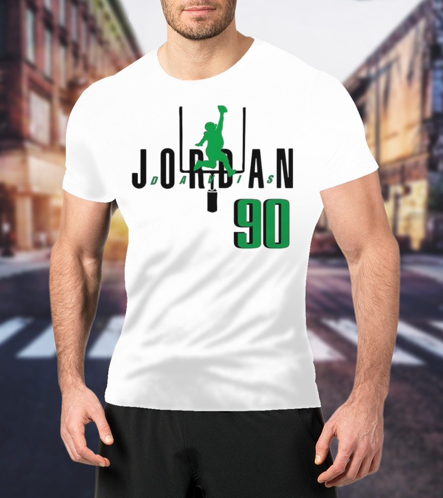 Jordan Davis Philadelphia Eagles Number 90 Air Player Silhouette T-Shirt