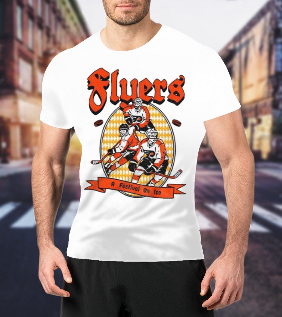 Philadelphia Flyers A Festival On Ice Hockey Team T-Shirt