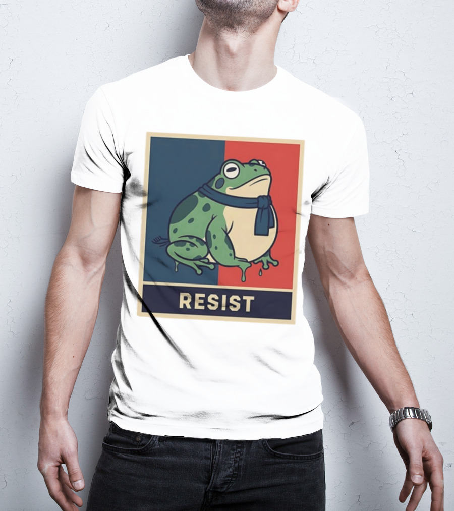 Portland Frog Protest Resist Activist Retro Style T-Shirt