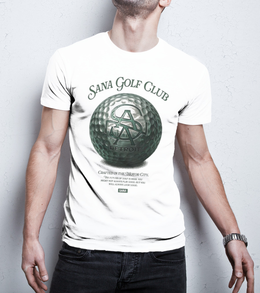Sana Golf Club Detroit Crafted In The Motor City T-Shirt
