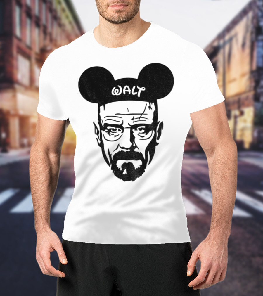 Walter White Mickey Mouse Breaking Bad Disney Meme T-Shirt