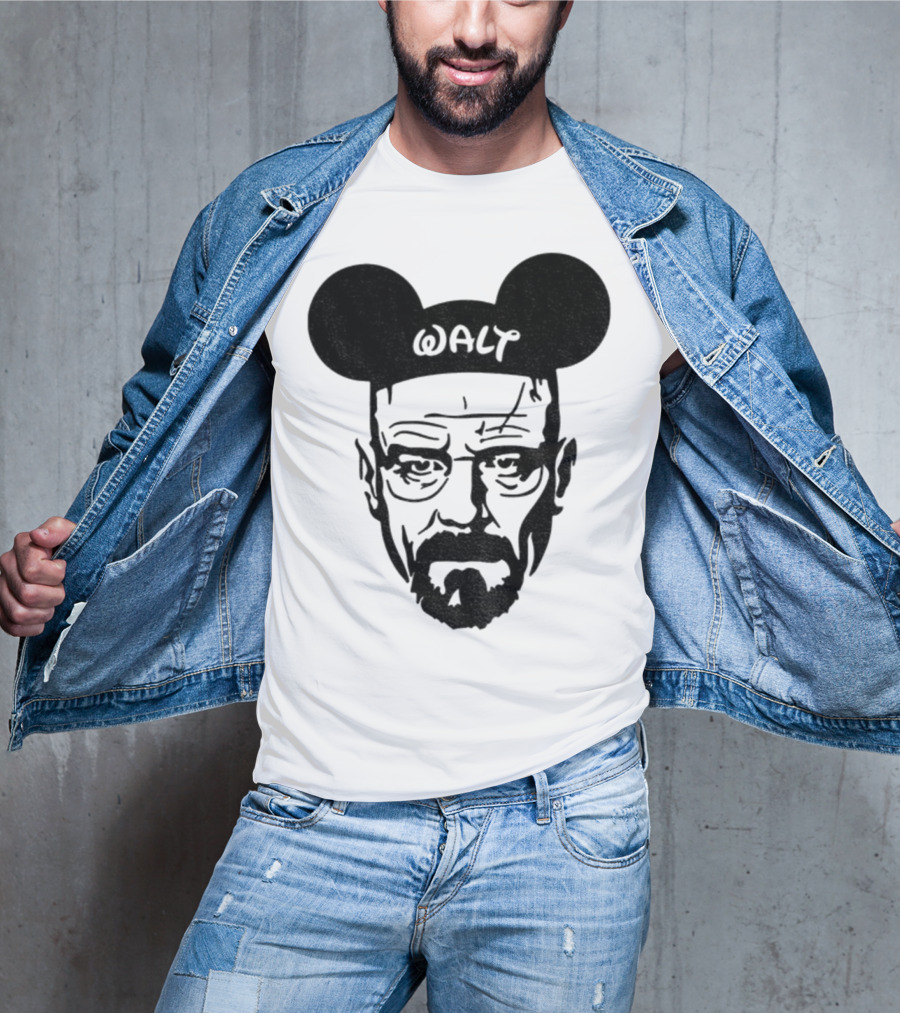 Walter White Mickey Mouse Breaking Bad Disney Meme T-Shirt