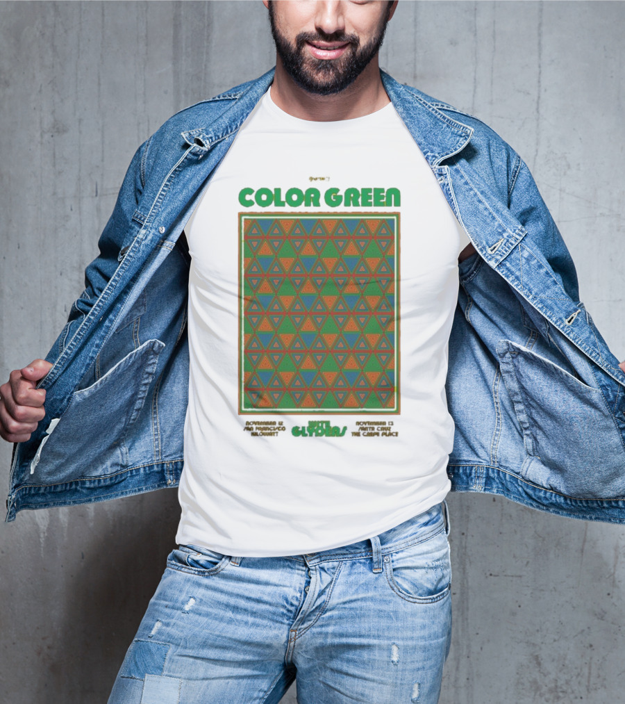 Color Green California November 12-13 2025 Pyramid Patterns T-Shirt