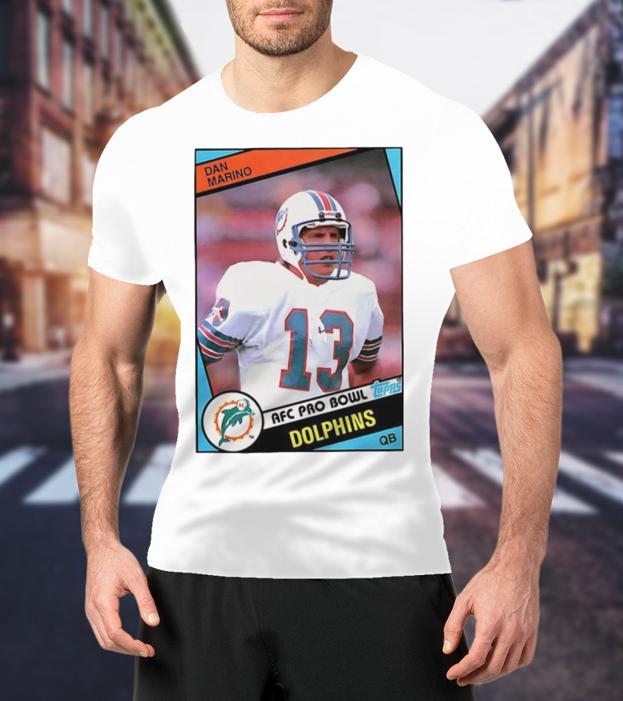 Dan Marino Miami Dolphins AFC Pro Bowl Quarterback Topps Trading Card T-Shirt