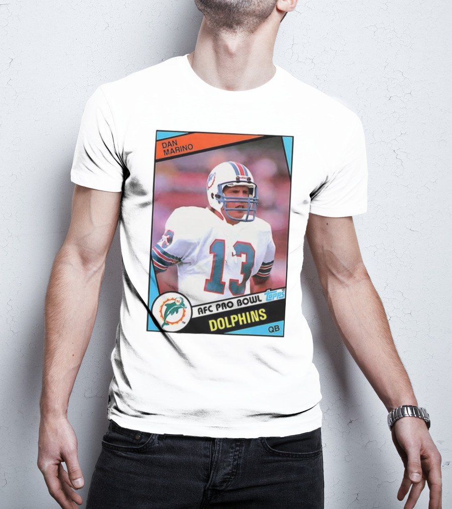Dan Marino Miami Dolphins AFC Pro Bowl Quarterback Topps Trading Card T-Shirt