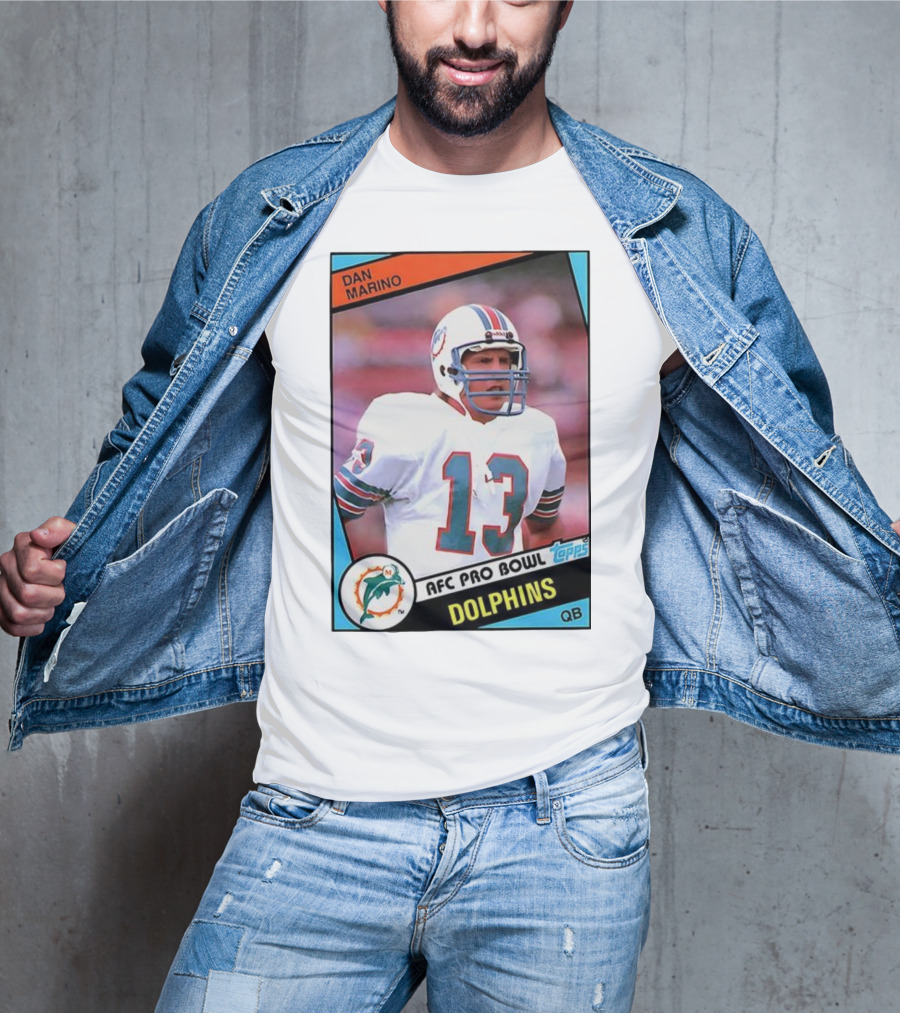 Dan Marino Miami Dolphins AFC Pro Bowl Quarterback Topps Trading Card T-Shirt
