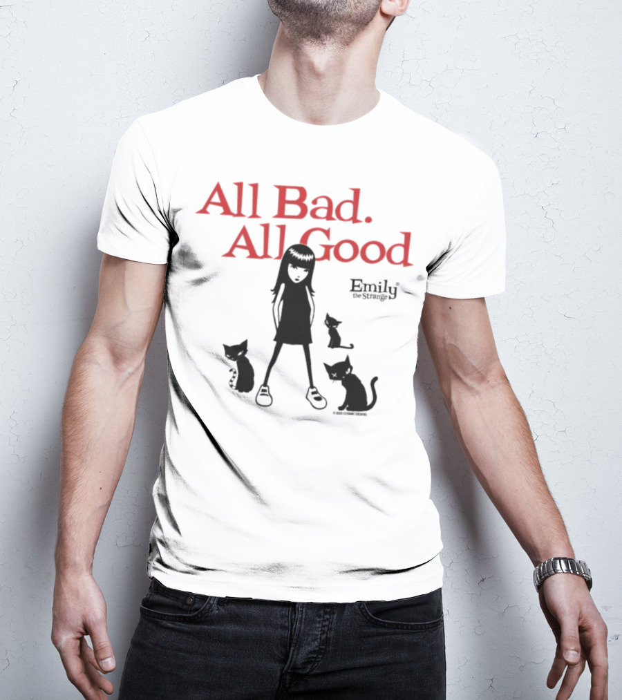 All Bad All Good Emily The Strange Cats T-Shirt