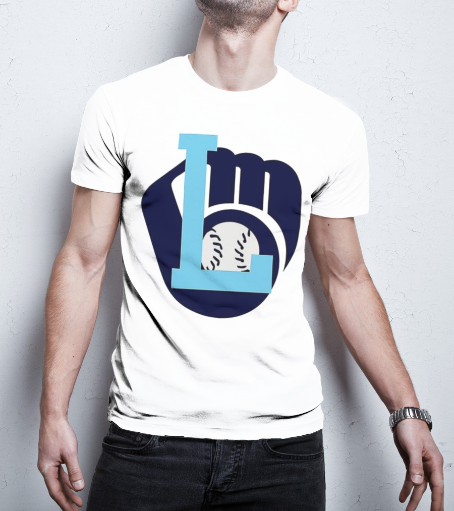 Milwaukee Brewers Baseball Glove L Monogram T-Shirt