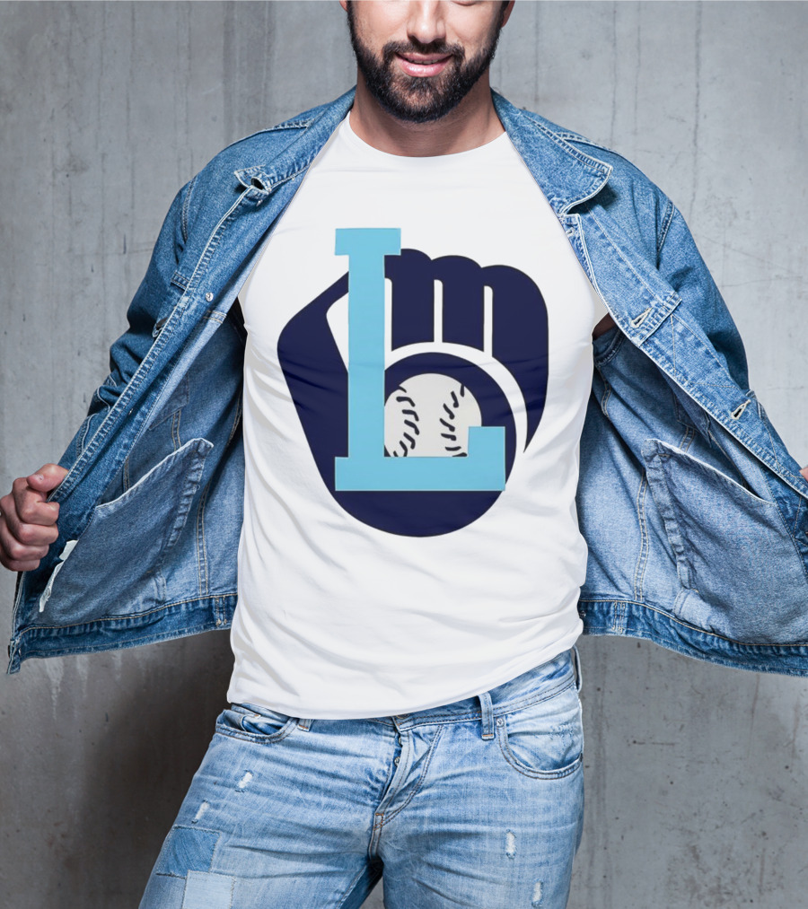 Milwaukee Brewers Baseball Glove L Monogram T-Shirt