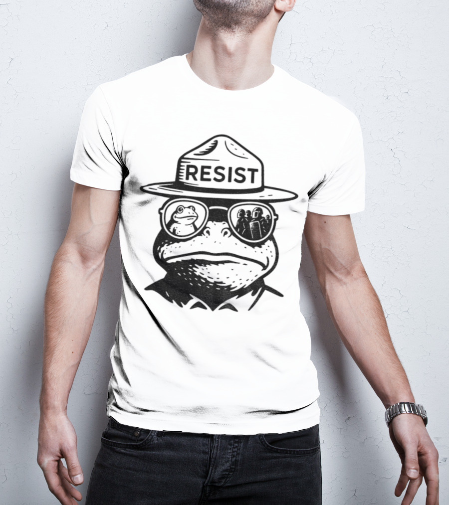 Portland Frog Resist Hat Sunglasses Antifa Frog T-Shirt