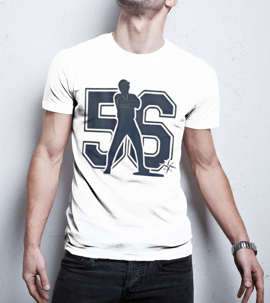 Randy Arozarena 56 Mariners Baseball Silhouette T-Shirt