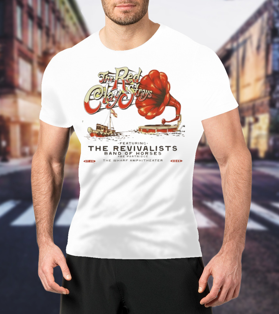 The Red Clay Strays Tour 2025 Featuring The Revivalists Band Of Horses The Wharf Amphitheater T-Shirt
