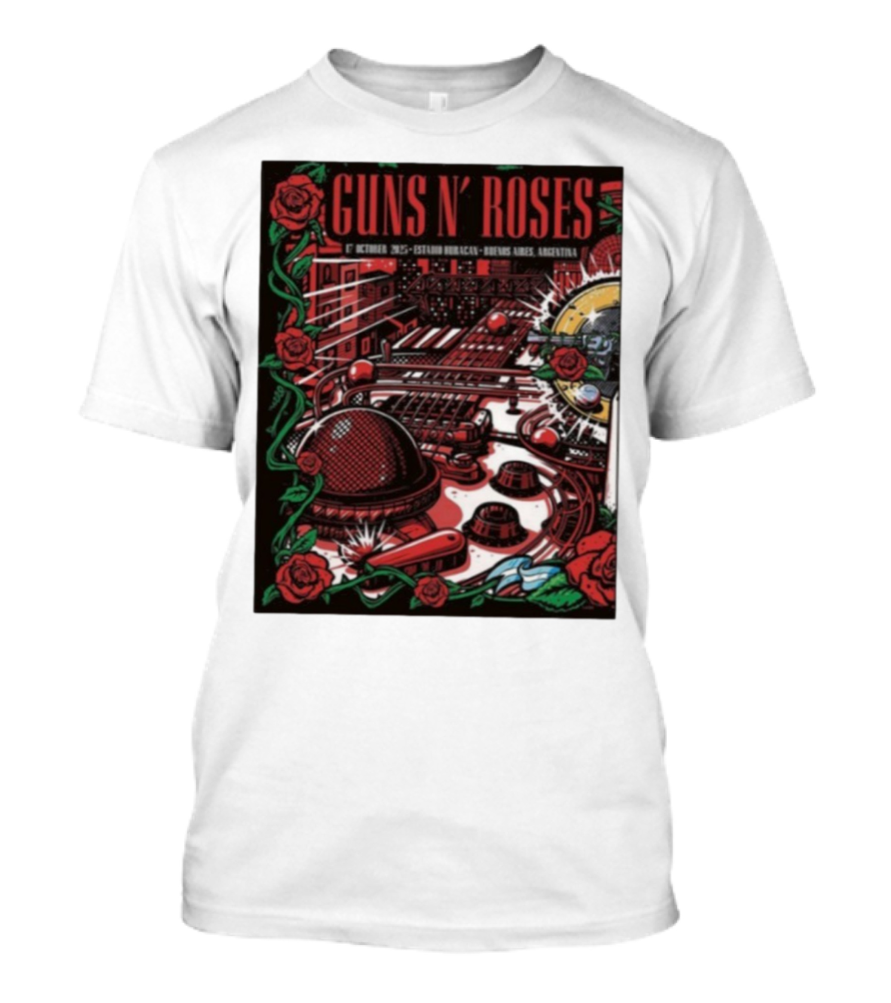 Guns N’ Roses Estadio Huracán 1st October 2025 Buenos Aires Argentina T-Shirt