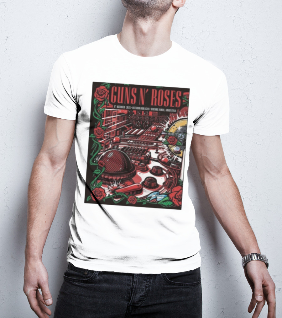 Guns N’ Roses Estadio Huracán 1st October 2025 Buenos Aires Argentina T-Shirt