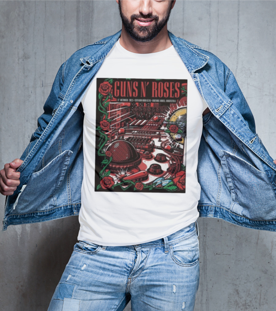 Guns N’ Roses Estadio Huracán 1st October 2025 Buenos Aires Argentina T-Shirt