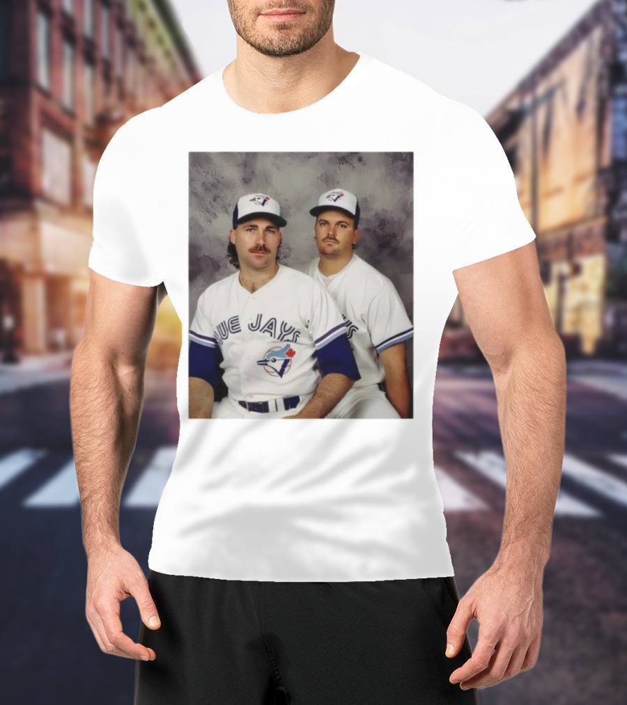 Retro Toronto Blue Jays Baseball Pitchers Dave Stieb David Wells Vintage Team Uniforms T-Shirt