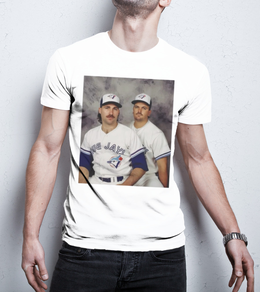 Retro Toronto Blue Jays Baseball Pitchers Dave Stieb David Wells Vintage Team Uniforms T-Shirt