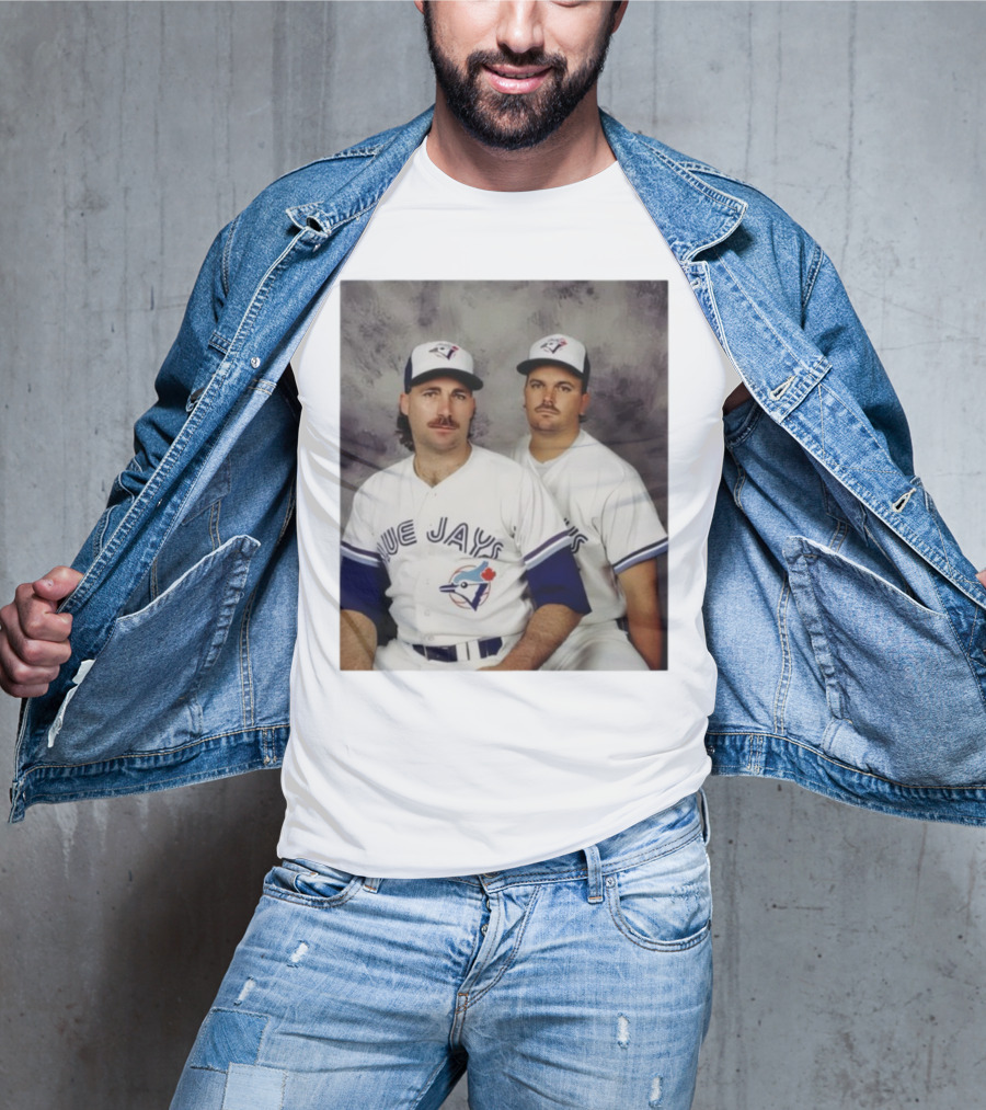 Retro Toronto Blue Jays Baseball Pitchers Dave Stieb David Wells Vintage Team Uniforms T-Shirt