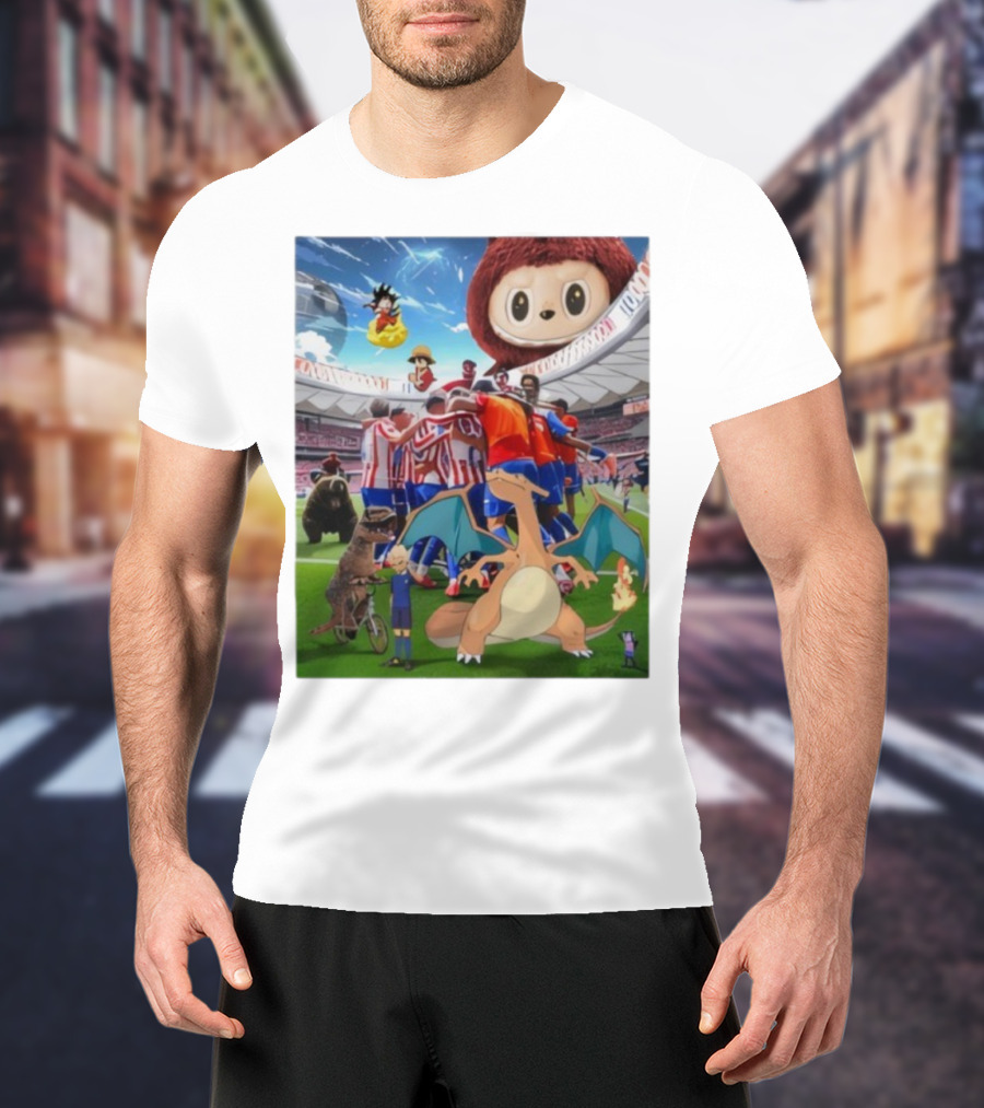 Atletico Madrid Celebration Meme 90M Dragon Dinosaur Characters T-Shirt