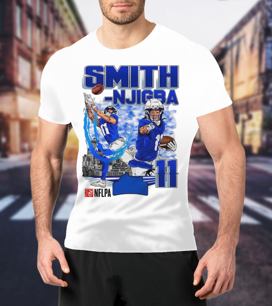 Seattle Seahawks Jaxon Smith-Njigba Skyline NFLPA 11 T-Shirt