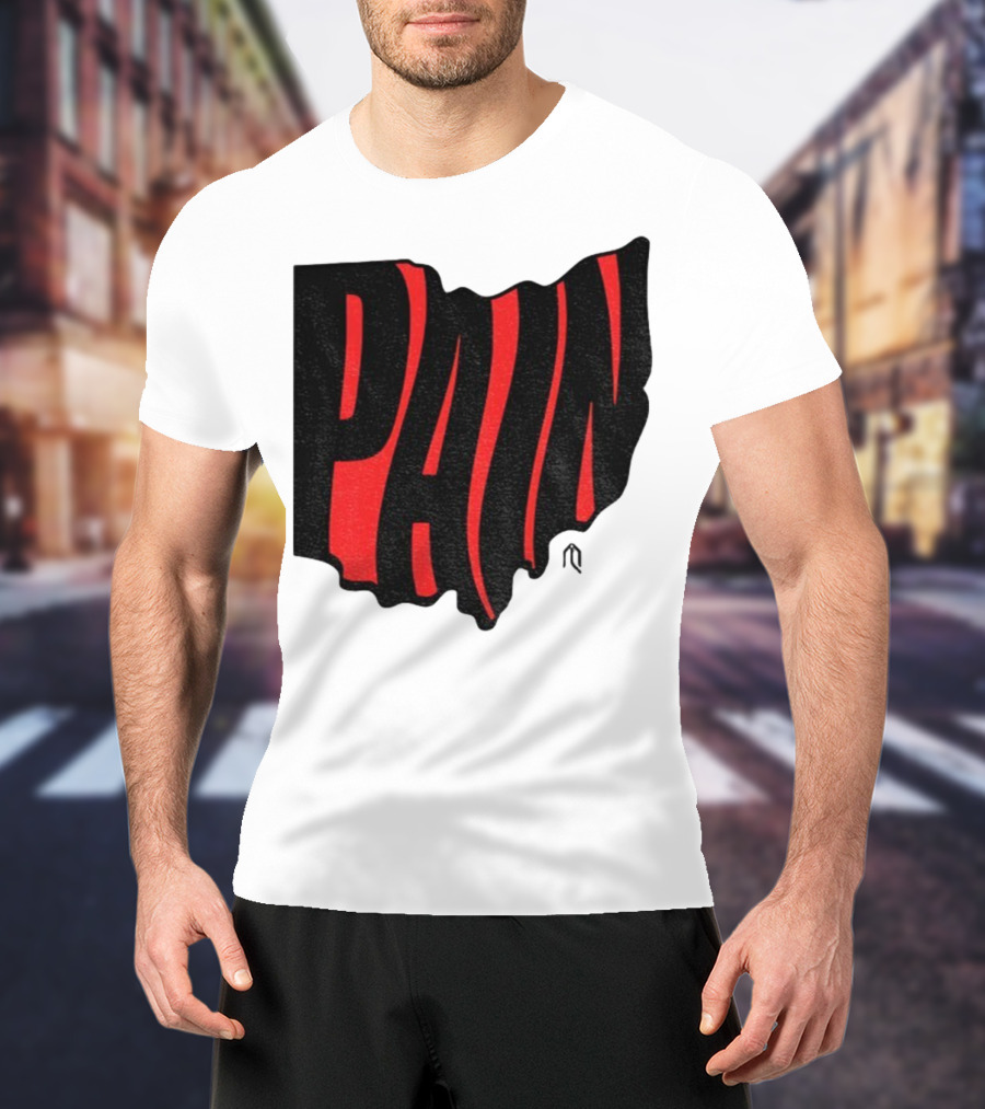 Ohio State Buckeyes Football Pain Map Design T-Shirt