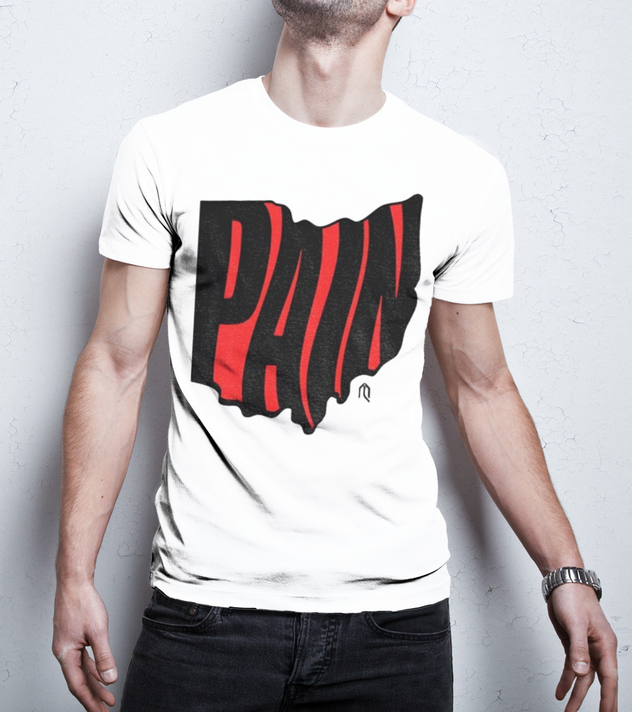 Ohio State Buckeyes Football Pain Map Design T-Shirt