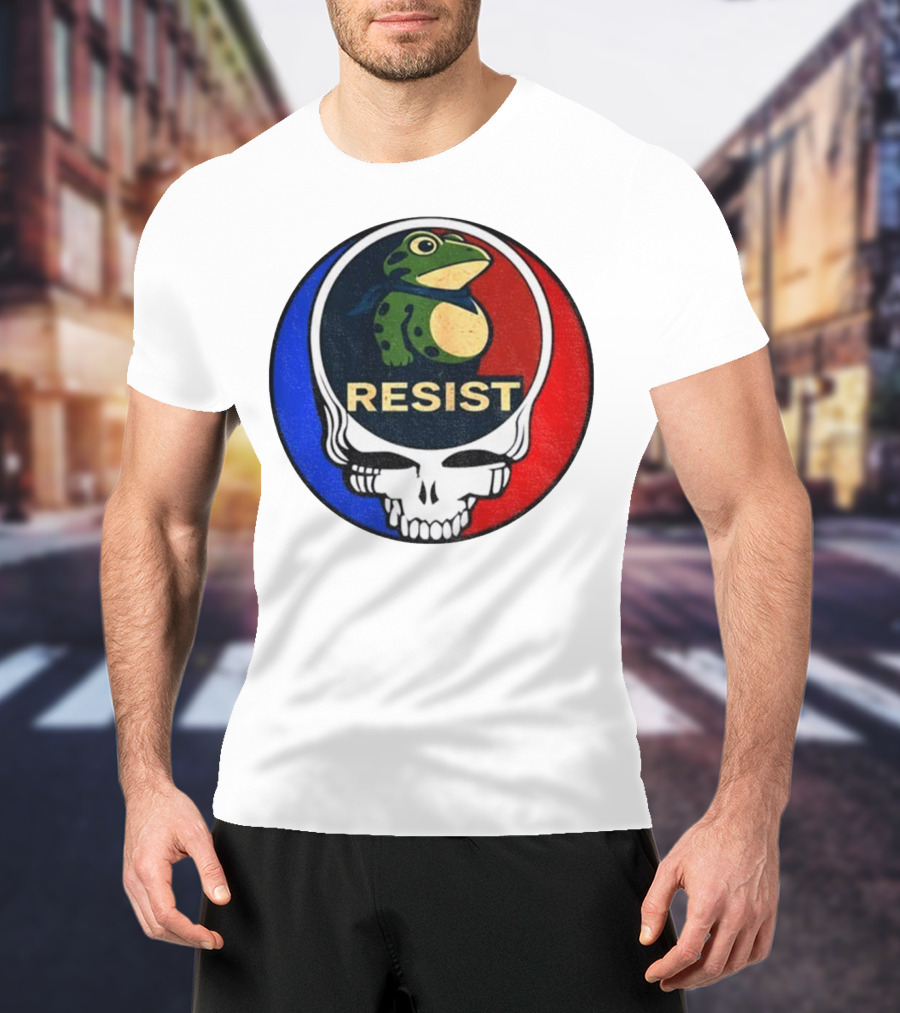 Portland Frog Grateful Dead Resist Steal Your Face Ice Out T-Shirt