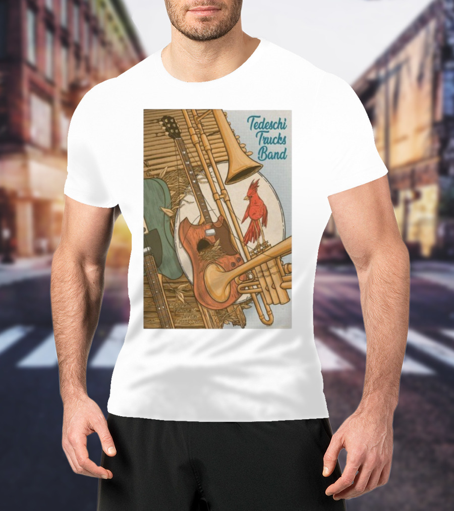 Tedeschi Trucks Band Red Hat Amphitheater October 17 2025 Cardinal Guitar Trombone T-Shirt
