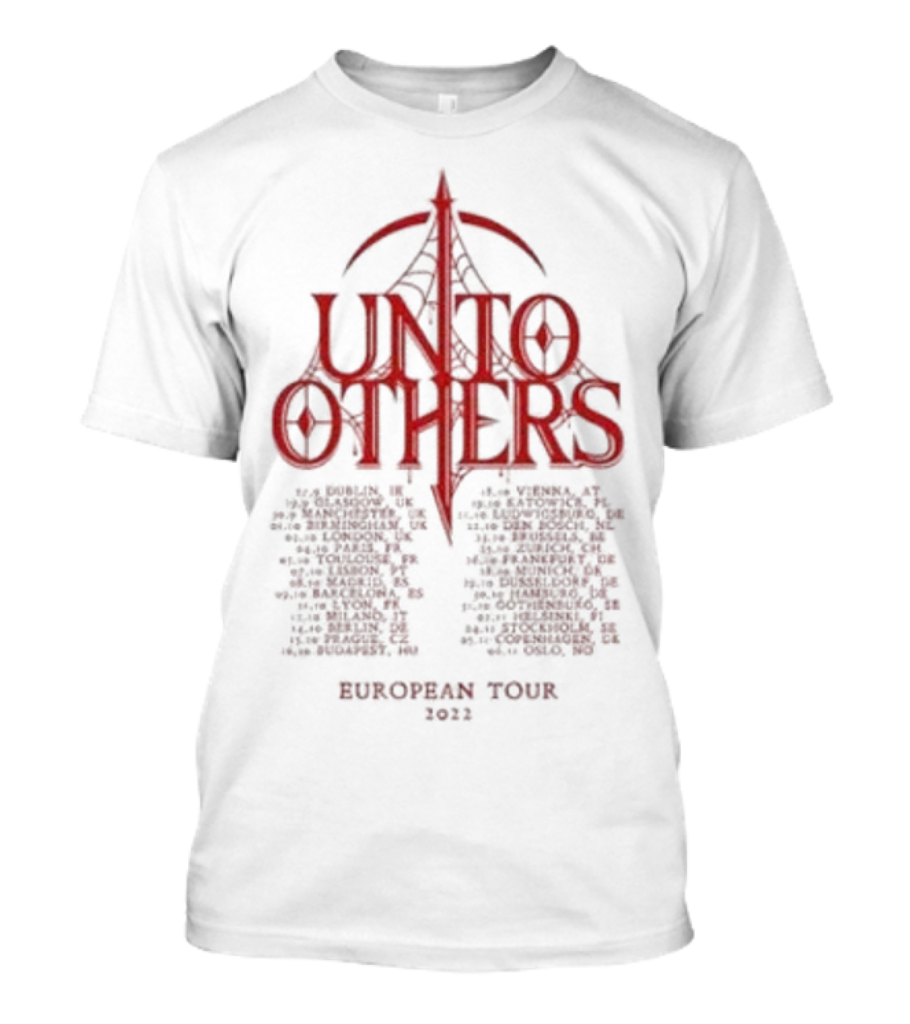 Unto Others European Tour 2022 Heroine Concert Dates T-Shirt