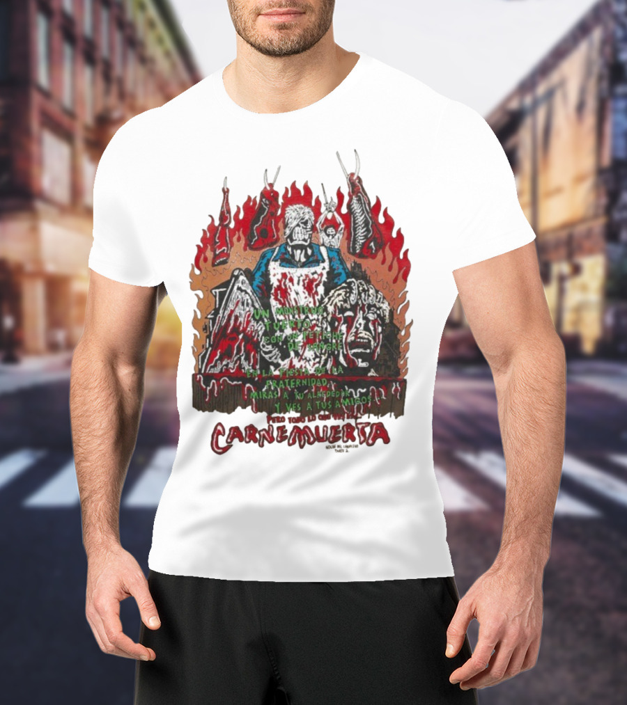 Carne Muerta Halloween Sangre Fraternidad Monstruo T-Shirt