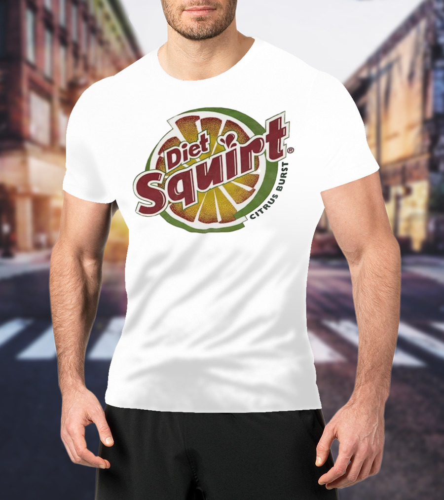 Diet Squirt Citrus Burst Retro Beverage Label T-Shirt