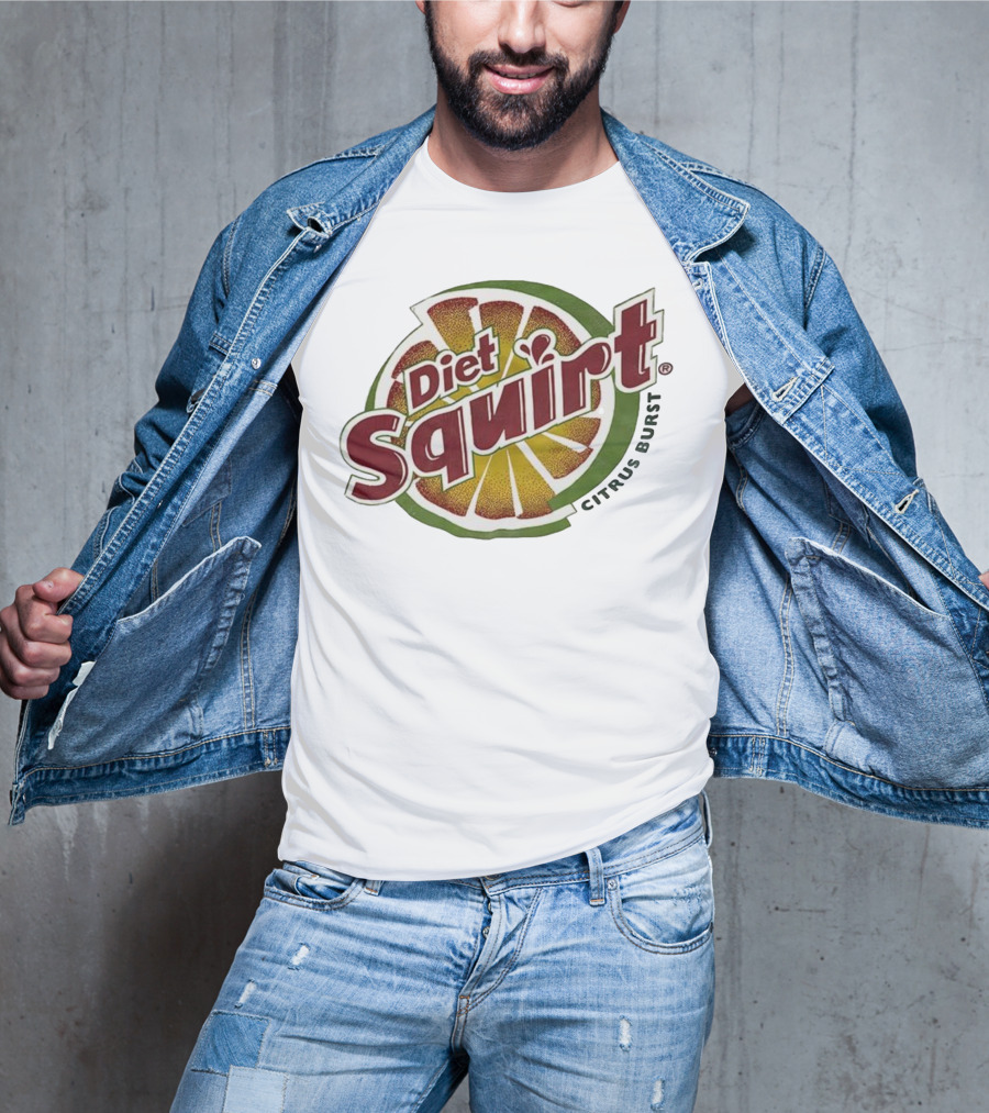 Diet Squirt Citrus Burst Retro Beverage Label T-Shirt