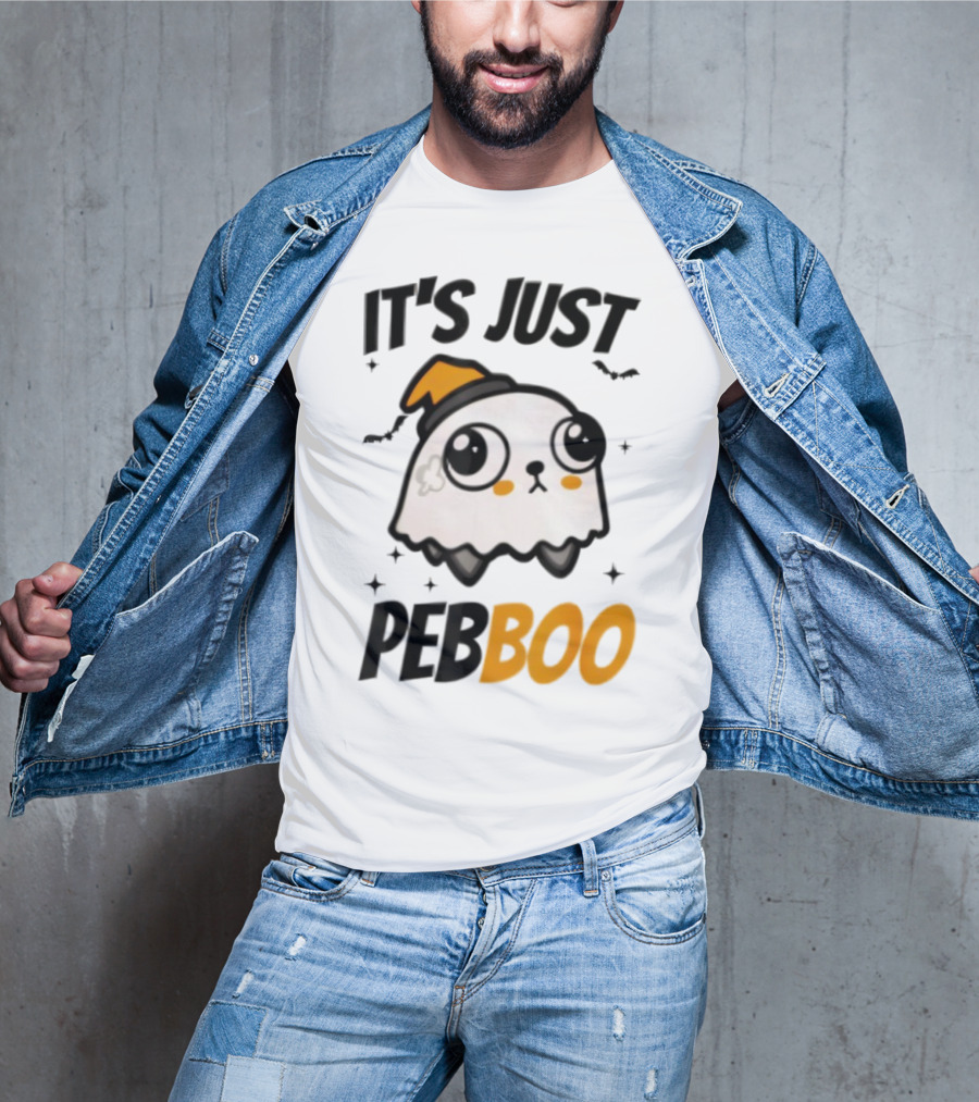 It's Just PebBoo Halloween Ghost Plush Cute Kawaii Spooky T-Shirt