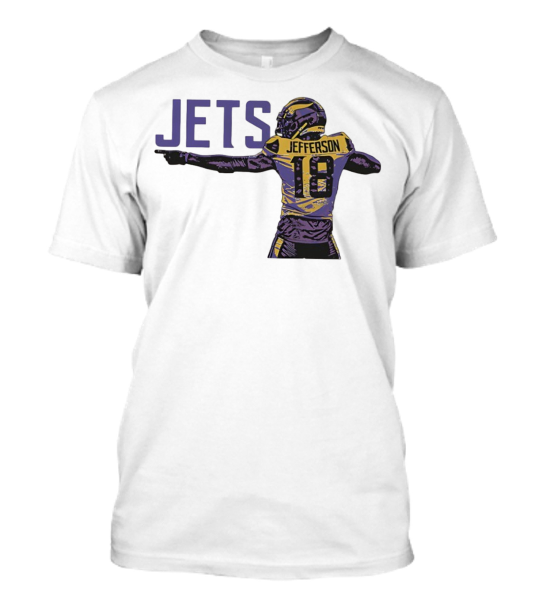 Justin Jefferson Jets 18 Minnesota Vikings Football T-Shirt