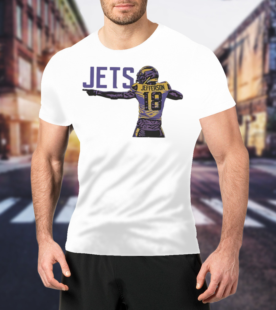 Justin Jefferson Jets 18 Minnesota Vikings Football T-Shirt