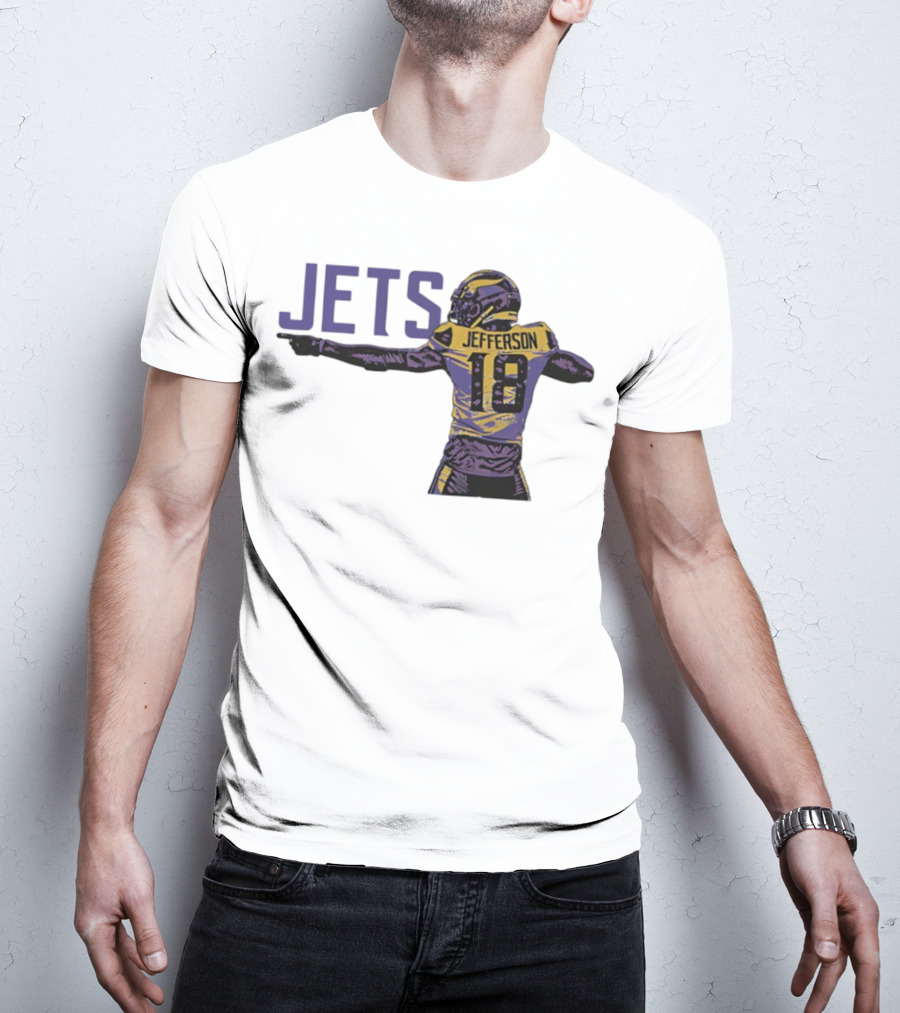 Justin Jefferson Jets 18 Minnesota Vikings Football T-Shirt