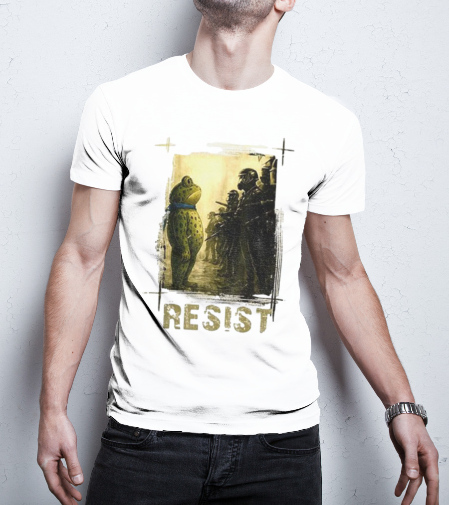 Resist Portland Frog Protest Vintage Activist Police Confrontation T-Shirt