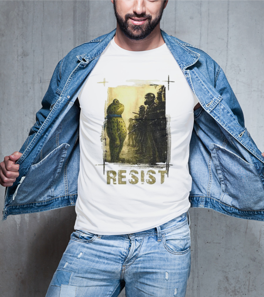 Resist Portland Frog Protest Vintage Activist Police Confrontation T-Shirt