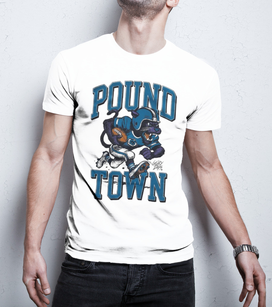 Carolina Panthers Pound Town Running Mascot Glory Days T-Shirt