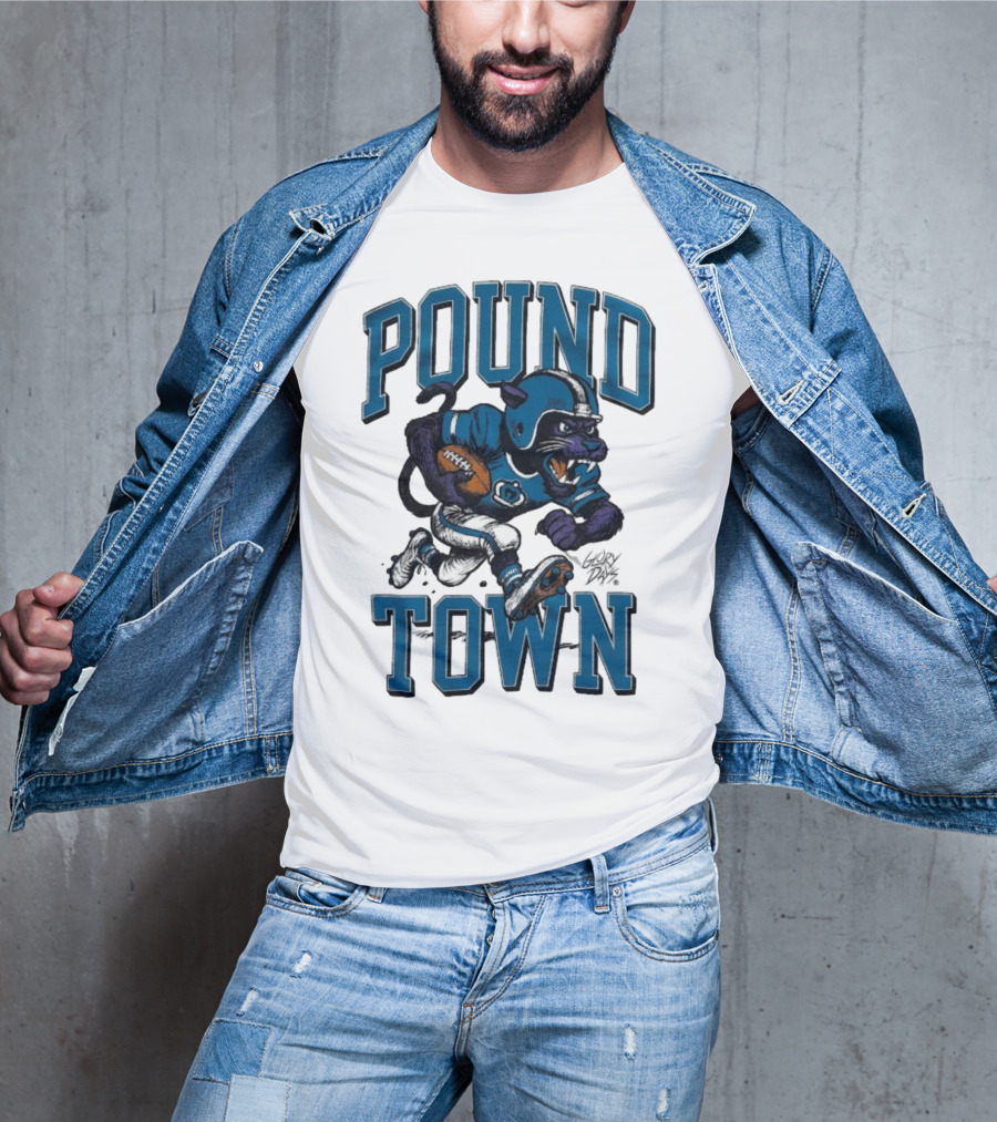 Carolina Panthers Pound Town Running Mascot Glory Days T-Shirt
