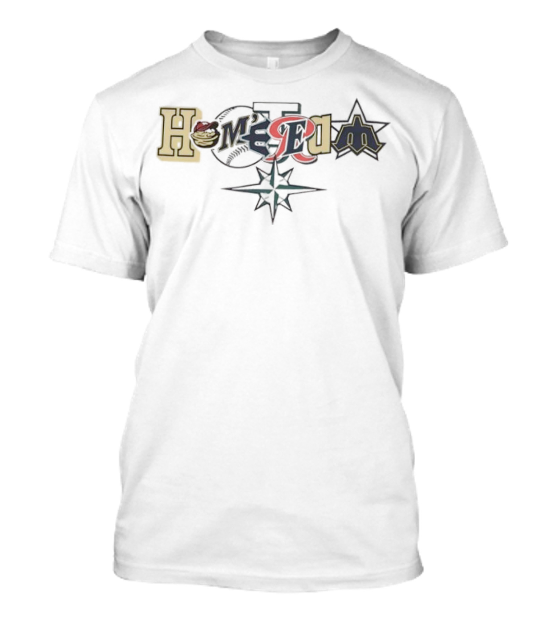 Hometown Featuring Portland Seattle Mariners Compass Elements T-Shirt
