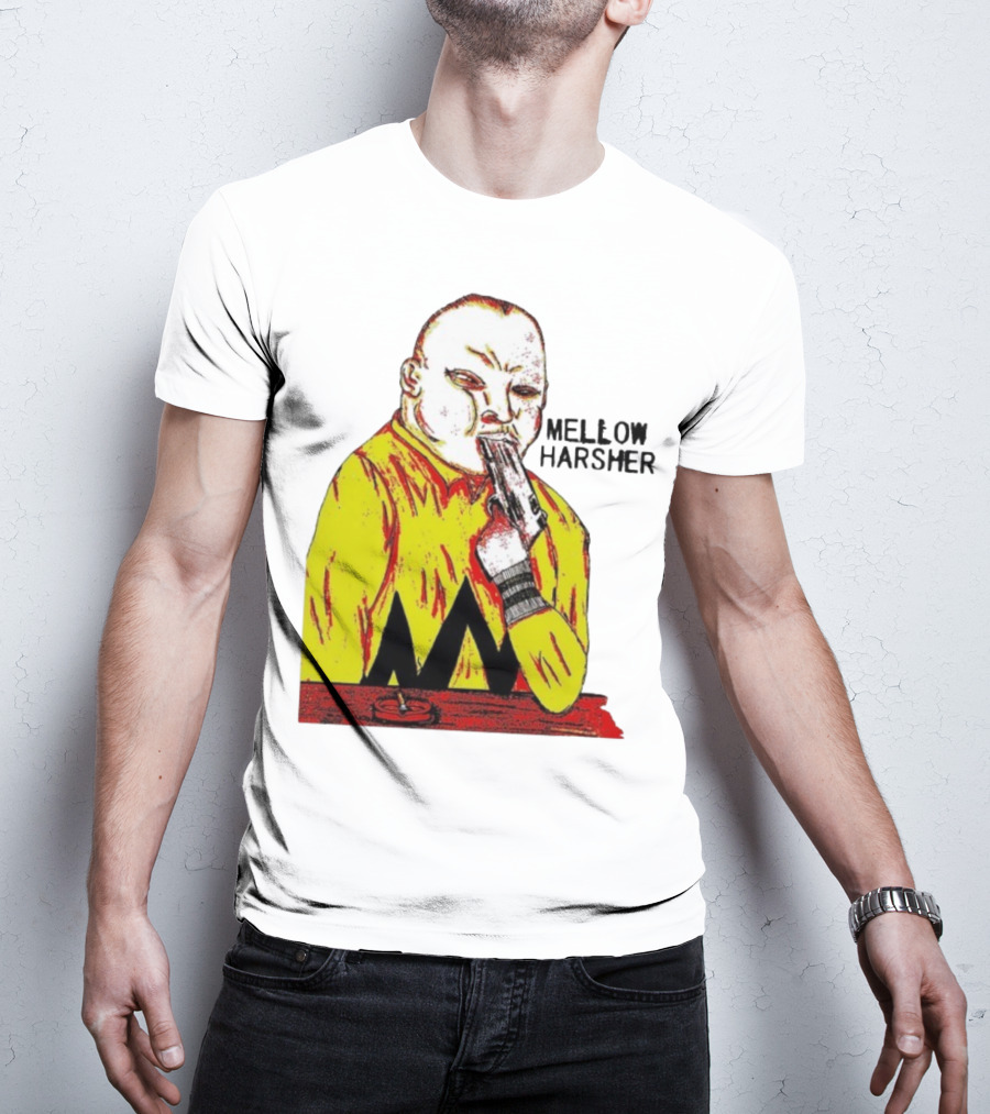 Shattered Dreams Mellow Harsher Yellow Red Illustration T-Shirt